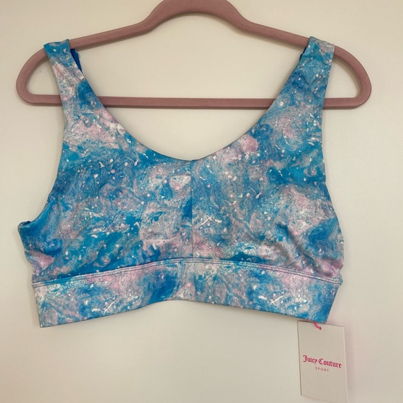 Juicy Couture Sports Bra Aurora Print Twist Back & High Waisted Leggings Size XL - Picture 13 of 16